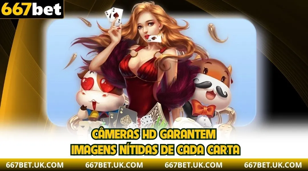 Câmeras HD garantem imagens nítidas de cada carta.