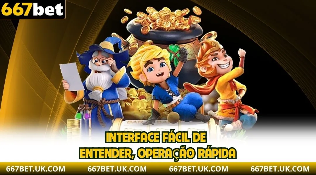 Interface fácil de entender, operação rápida