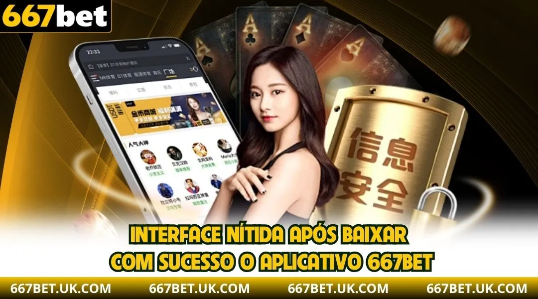 Interface nítida após baixar com sucesso o aplicativo 667BET
