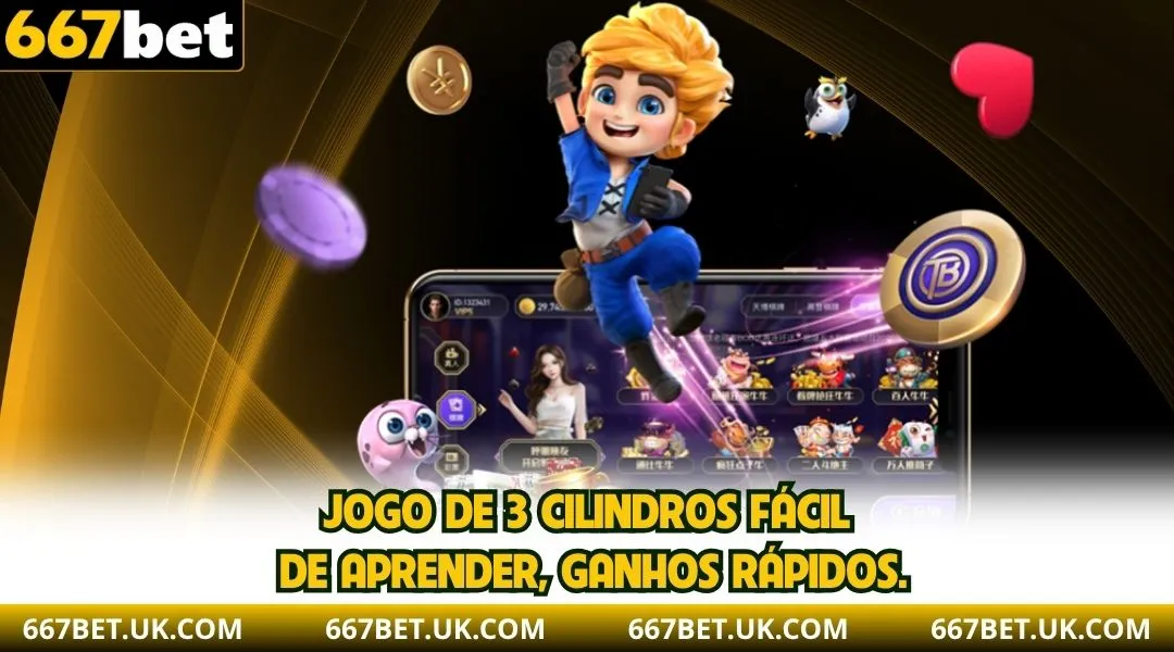 Jogo de 3 rolos fácil de aprender, com ganhos rápidos.