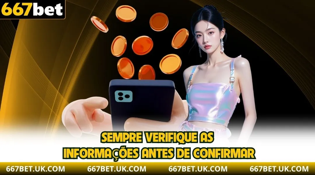 Sempre verifique as informações antes de confirmar