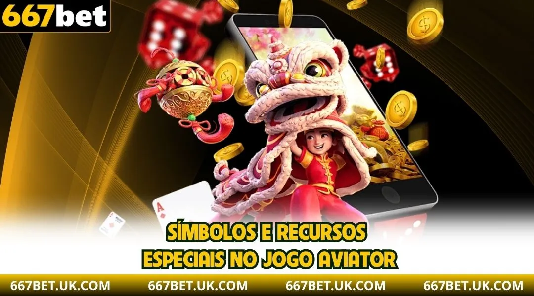 Símbolos e recursos especiais no jogo Aviator
