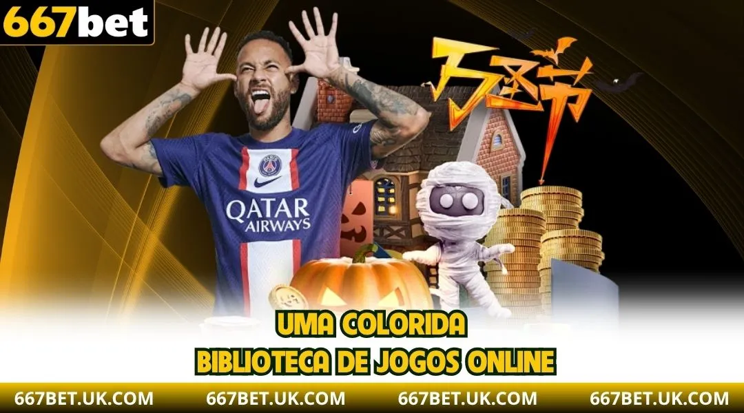 Uma colorida biblioteca de jogos online.
